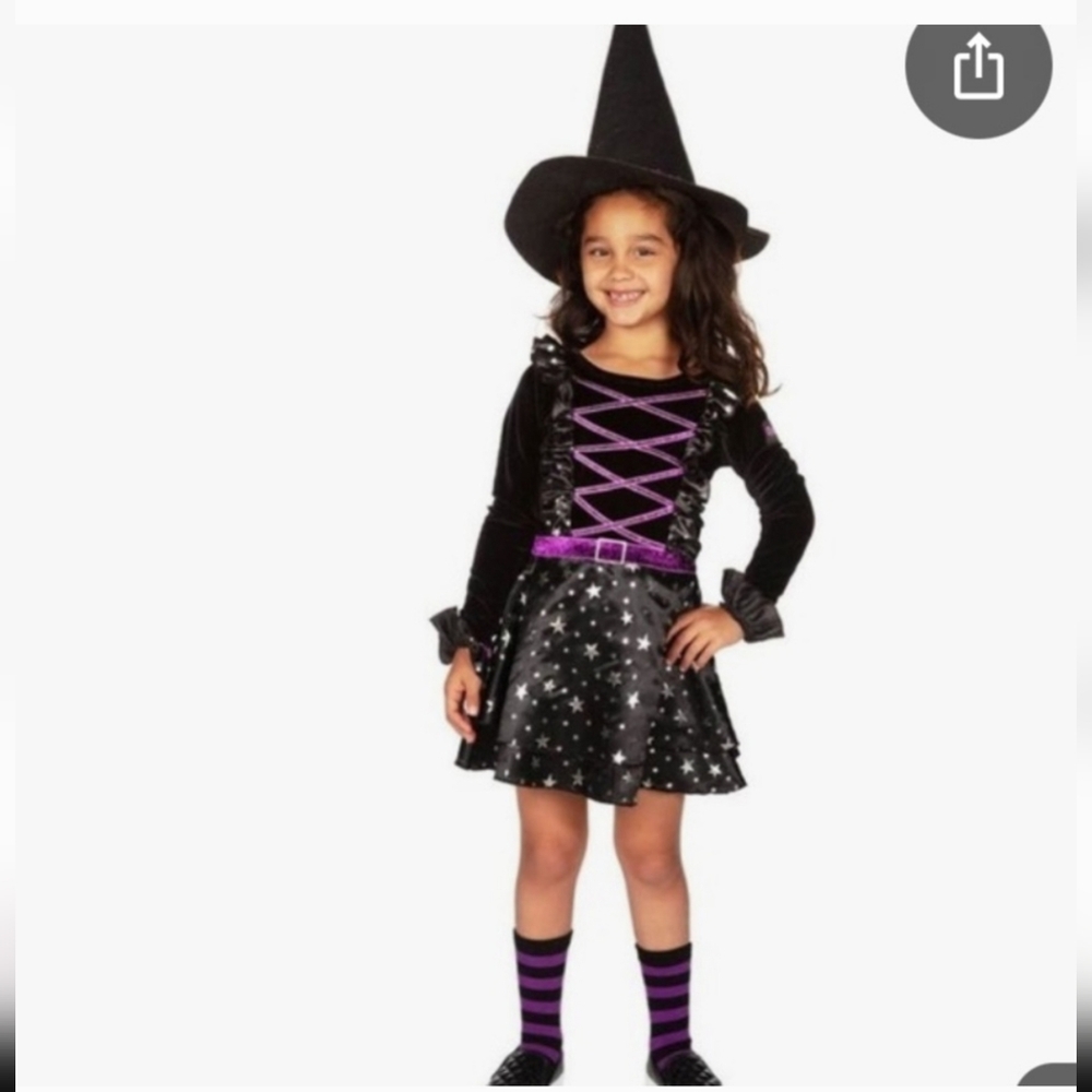 TIPSY ELVES Kids Witch Costume 3 piece set NWT Halloween costume Size Medium
